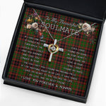 To My Beautiful Soulmate Necklace In Your Eyes I Have Found My Home Clan Buchan Modern Tartan Cross Dancing Necklace