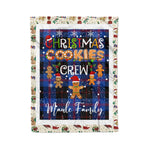 Fleece Blanket - Personalized Gift Tartan Plaid Blanket Clan Maule Modem With Christmas Cookie Baking Crew Christmas Gift Fleece Blanket