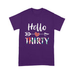 Womens Hello Thirty Happy 30th Birthday Gift Birthday Shirt - Scotstee Shop