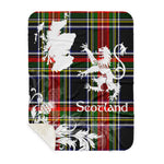 Sherpa Blanket - Tartan Blanket Thistle and Lion Scottish Clan Francis Plaid Blanket, plaid sherpa blanket queen,purple sherpa blanket,queen sherpa blanket,queen size sherpa blanket,red sherpa blanket,scottish tartan blankets,sherpa blanket,sherpa christmas blanket