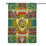 House Flag - Buchanan Old Sett Irish Shield Celtic Cross Tartan Garden Flag St Patrick's Day Garden Flag