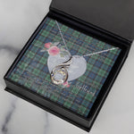 Rising Phoenix Necklace - Valentine Necklace Clan Leslie Hunting Tartan Gift for Girlfriend, Gift for My Wife Rising Phoenix Necklace