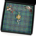 To My Beautiful Soulmate Sunflower Necklace In Your Eyes I Have Found My Home Clan MacNeill Of Colonsay Tartan Jewelry For Girlfriend, Tartan Sunflower Pendant Necklace, Scottish Tartan Jewelry, valentine necklace, necklace girlfriend, necklace for wife, cute necklaces for girlfriend, jewelry for girlfriend, to my soulmate necklace, to my future wife necklace