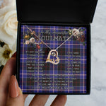 To My Beautiful Soulmate Necklace In Your Eyes I Have Found My Home Clan Dunlop Modern Tartan Forever Love Necklace