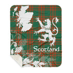 Sherpa Blanket - Tartan Blanket Thistle and Lion Scottish Clan Menzies Green Ancient Plaid Blanket, plaid sherpa blanket queen,purple sherpa blanket,queen sherpa blanket,queen size sherpa blanket,red sherpa blanket,scottish tartan blankets,sherpa blanket,sherpa christmas blanket