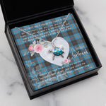 Sea Turtle Necklace Gift for My Beautiful Girlfriend Valentines Necklace Clan Angus Ancient Tartan Blue Turtle Necklace