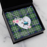 Sea Turtle Necklace Gift for My Beautiful Girlfriend Valentines Necklace Clan Mow Tartan Blue Turtle Necklace