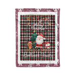 Personalized Gift Tartan Plaid Blanket Clan Borthwick Ancient With Funny Santa Snowman Reindeer Merry Christmas Fleece Blanket, Home Living Room, Plaid Blanket, Tartan Blanket, Scottish Blanket, Buffalo fleece blanket, Christmas Blanket