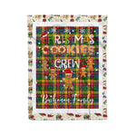 Personalized Gift Tartan Plaid Blanket Clan Buchanan With Christmas Cookie Baking Crew Christmas Gift Blanket, Plaid Blanket, Christmas Fleece Blanket, Christmas Blanket, Tartan Blanket, Scottish Blanket, Scotland Blanket, Family Name Blanket, Custom Blanket, Personalized Blanket