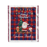 Personalized Gift Tartan Plaid Blanket Clan Graham of Menteith Red With Funny Santa Snowman Reindeer Merry Christmas Fleece Blanket, Christmas Blanket, Plaid Blanket, Tartan Blanket,Scottish Blanket