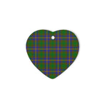 Strange Of Balcaskie Tartan Heart Ornaments, Christmas Tree Ornament, Plaid Christmas Ornaments, Ceramic Heart Christmas Tree Decoration, Christmas Ornament, Plaid Ornament, Tartan Ornament, Buffalo Plaid Ornament
