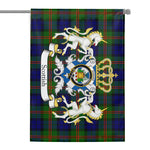 Scotstee Shop - House Flag - Dundas Tartan Flag Clan Badge With Lion Scottish