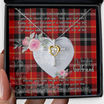 Gift For My Beautiful Girlfriend Necklace Valentine Necklace Clan Marjoribanks Tartan Cross Dancing Necklace Scottish Tartan Jewelry