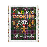 Personalized Gift Tartan Plaid Blanket Clan Carruthers With Christmas Cookie Baking Crew Christmas Gift Blanket, Plaid Blanket, Christmas Fleece Blanket, Christmas Blanket, Tartan Blanket, Scottish Blanket, Scotland Blanket, Family Name Blanket, Custom Blanket, Personalized Blanket