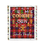 Personalized Gift Tartan Plaid Blanket Clan Tweedie Red With Christmas Cookie Baking Crew Christmas Gift Blanket, Plaid Blanket, Christmas Fleece Blanket, Christmas Blanket, Tartan Blanket, Scottish Blanket, Scotland Blanket, Family Name Blanket, Custom Blanket, Personalized Blanket