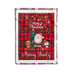 Personalized Gift Tartan Plaid Blanket Clan Murray of Tulloch With Funny Santa Snowman Reindeer Merry Christmas Fleece Blanket, Home Living Room, Plaid Blanket, Tartan Blanket, Scottish Blanket, Buffalo fleece blanket, Christmas Blanket