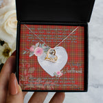 Valentine Necklace Gift For Girlfriend Love Forever Necklace Clan MacDougall Modern Tartan Necklace, Scottish Tartan Jewelry