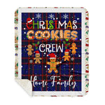 Personalized Gift Tartan Plaid Blanket Clan Home Modern With Christmas Cookie Baking Crew Christmas Gift Sherpa Blanket, tartan sherpa blanket,buffalo plaid sherpa blanket,christmas sherpa blanket,Christmas Throw Blanket,green plaid sherpa blanket,green sherpa blanket
