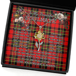 To My Beautiful Soulmate Sunflower Necklace In Your Eyes I Have Found My Home Clan Brodie Modern Tartan Jewelry For Girlfriend, Tartan Sunflower Pendant Necklace, Scottish Tartan Jewelry, valentine necklace, necklace girlfriend, necklace for wife, cute necklaces for girlfriend, jewelry for girlfriend, to my soulmate necklace, to my future wife necklace
