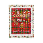 Personalized Gift Tartan Plaid Blanket Clan Sandilands Red With Christmas Cookie Baking Crew Christmas Gift Blanket, Plaid Blanket, Christmas Fleece Blanket, Christmas Blanket, Tartan Blanket, Scottish Blanket, Scotland Blanket, Family Name Blanket, Custom Blanket, Personalized Blanket