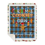 Personalized Gift Tartan Plaid Blanket Clan Anderson With Christmas Cookie Baking Crew Christmas Gift Sherpa Blanket, tartan sherpa blanket,buffalo plaid sherpa blanket,christmas sherpa blanket,Christmas Throw Blanket,green plaid sherpa blanket,green sherpa blanket