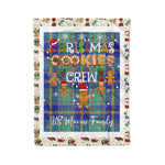 Personalized Gift Tartan Plaid Blanket Clan US Marine With Christmas Cookie Baking Crew Christmas Gift Blanket, Plaid Blanket, Christmas Fleece Blanket, Christmas Blanket, Tartan Blanket, Scottish Blanket, Scotland Blanket, Family Name Blanket, Custom Blanket, Personalized Blanket