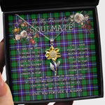 To My Beautiful Soulmate Sunflower Necklace In Your Eyes I Have Found My Home Clan Hunter Modern Tartan Jewelry For Girlfriend