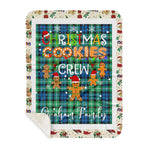 Personalized Gift Tartan Plaid Blanket Clan Graham Of Montrose Ancient With Christmas Cookie Baking Crew Christmas Gift Sherpa Blanket, tartan sherpa blanket,buffalo plaid sherpa blanket,christmas sherpa blanket,Christmas Throw Blanket,green plaid sherpa blanket,green sherpa blanket