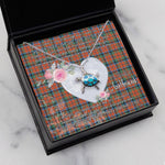Sea Turtle Necklace Gift for My Beautiful Girlfriend Valentines Necklace Clan MacNaughton Ancient Tartan Blue Turtle Necklace