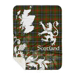 Sherpa Blanket - Tartan Blanket Thistle and Lion Scottish Clan Brisbane Plaid Blanket, plaid sherpa blanket queen,purple sherpa blanket,queen sherpa blanket,queen size sherpa blanket,red sherpa blanket,scottish tartan blankets,sherpa blanket,sherpa christmas blanket