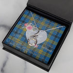 Rising Phoenix Necklace - Valentine Necklace Clan Laing Tartan Gift for Girlfriend, Gift for My Wife Rising Phoenix Necklace