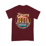 Vintage Retro February 1981 40th Birthday Gift 40 Years Old Birthday Shirt Funny 40th Birthday T Shirts - Scotstee Shop