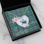 Sea Turtle Necklace Gift for My Beautiful Girlfriend Valentines Necklace Clan Keith Ancient Tartan Blue Turtle Necklace