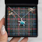 Sea Turtle Necklace To My Beautiful Soulmate Necklace In Your Eyes I Have Found My Home Clan Comyn Tartan Blue Turtle Necklace, Valentine Necklace Gift for Girlfriend Clan Mitchell Ancient Tartan Sunflower Pendant Necklace, Scottish Tartan Jewelry, valentine necklace, necklace girlfriend, necklace for wife, cute necklaces for girlfriend, jewelry for girlfriend, to my soulmate necklace, to my future wife necklace