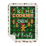 Personalized Gift Tartan Plaid Blanket Clan Ged With Christmas Cookie Baking Crew Christmas Gift Sherpa Blanket, tartan sherpa blanket,buffalo plaid sherpa blanket,christmas sherpa blanket,Christmas Throw Blanket,green plaid sherpa blanket,green sherpa blanket