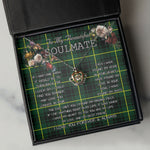 To My Beautiful Soulmate Necklace In Your Eyes I Have Found My Home Clan MacArthur Modern Tartan Crown Pendant Necklace