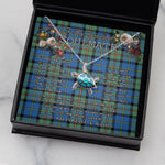 Sea Turtle Necklace To My Beautiful Soulmate Necklace In Your Eyes I Have Found My Home Clan MacCorquodale Tartan Blue Turtle Necklace
