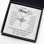 Cross Dancing Necklace - To My Mom - To The World You Maybe Just A Mother But To Me You Are The World Mother's Day Necklace