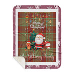 Personalized Gift Tartan Plaid Blanket Clan MacGillivray Ancient With Funny Santa Snowman Reindeer Merry Christmas Gift Sherpa Blanket, blue plaid sherpa blanket,blue tartan sherpa blanket,Buchan,buffalo plaid sherpa blanket,christmas sherpa blanket,Christmas Throw Blanket