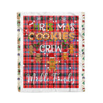 Fleece Blanket - Personalized Gift Tartan Plaid Blanket Clan Meikle With Christmas Cookie Baking Crew Christmas Gift Fleece Blanket