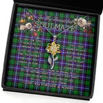 To My Beautiful Soulmate Sunflower Necklace In Your Eyes I Have Found My Home Clan Hunter Modern Tartan Jewelry For Girlfriend, Tartan Sunflower Pendant Necklace, Scottish Tartan Jewelry, valentine necklace, necklace girlfriend, necklace for wife, cute necklaces for girlfriend, jewelry for girlfriend, to my soulmate necklace, to my future wife necklace