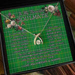 To My Beautiful Soulmate Necklace In Your Eyes I Have Found My Home Clan Masterton Tartan Wishbone Dancing Necklace