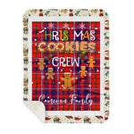 Personalized Gift Tartan Plaid Blanket Clan Cameron Of Lochiel Modern With Christmas Cookie Baking Crew Christmas Gift Sherpa Blanket, tartan sherpa blanket,buffalo plaid sherpa blanket,christmas sherpa blanket,Christmas Throw Blanket,green plaid sherpa blanket,green sherpa blanket