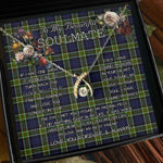 To My Beautiful Soulmate Necklace In Your Eyes I Have Found My Home Clan Colquhoun Modern Tartan Wishbone Dancing Necklace