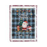 Personalized Gift Tartan Plaid Blanket Clan Clark With Funny Santa Snowman Reindeer Merry Christmas Fleece Blanket, Home Living Room, Plaid Blanket, Tartan Blanket, Scottish Blanket, Buffalo fleece blanket, Christmas Blanket