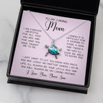 Gift For Caring Mom Form Son, To My Mom Necklace Gift For Mother's Day Sea Turtle Necklace