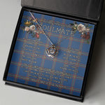 To My Beautiful Soulmate Necklace In Your Eyes I Have Found My Home Clan MacLaine of Loch Buie Hunting Tartan Crown Pendant Necklace