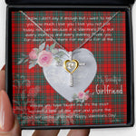 Gift For My Beautiful Girlfriend Necklace Valentine Necklace Clan Cumming Tartan Cross Dancing Necklace Scottish Tartan Jewelry