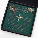To My Beautiful Soulmate Necklace In Your Eyes I Have Found My Home Clan Lammie Tartan Cross Dancing Necklace