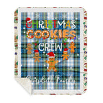 Personalized Gift Tartan Plaid Blanket Clan Campbell Dress Ancient With Christmas Cookie Baking Crew Christmas Gift Sherpa Blanket, tartan sherpa blanket,buffalo plaid sherpa blanket,christmas sherpa blanket,Christmas Throw Blanket,green plaid sherpa blanket,green sherpa blanket